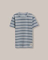 Playera Manga Corta Rayas,AZUL ACERO